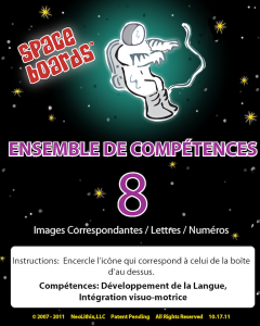 French Edition Astronaut Series A-08 Matching Pictures, Letters & Numbers