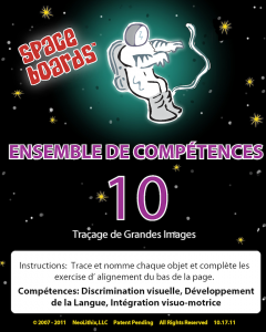 French Edition Astronaut Series A-10 Tracing Large Pictures