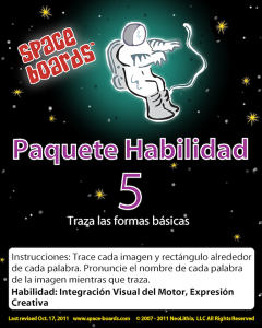 Spanish Edition Astronaut Series A-05 Tracing Basic Shapes