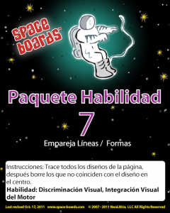 Spanish Edition Astronaut Series A-07 Matching Lines & Shapes
