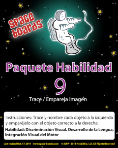 Spanish Edition Astronaut Series A-09 Tracing & Matching Pictures