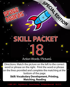 Special Edition Rocket Series R-18 Action Words & Pictures