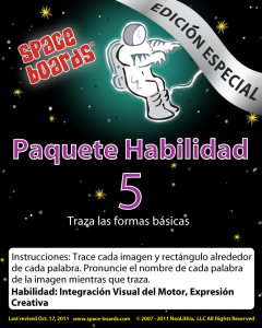 Spanish Special Edition Astronaut Series A-05 Tracing Basic Shapes