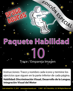 Spanish Special Edition Astronaut Series A-10 Tracing Large Pictures