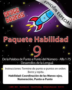 Spanish Special Edition Rocket Series R-09 Alpha, Numeral Word Development