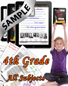 Sample Bundle 4th Grade: Math, Science, Lang. Arts & Social Studies