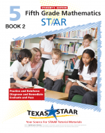 Texas STAAR 5th Grade Student Math Workbook 2 w/Answers 