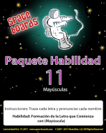 Spanish Edition Astronaut Series A-11 Upper Case Letters