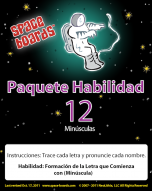 Spanish Edition Astronaut Series A-12 Lower Case Letters