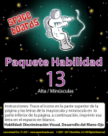 Spanish Edition Astronaut Series A-13 Upper & Lower Case Letters