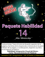 Spanish Edition Astronaut Series A-14 Upper & Lower Case Letters