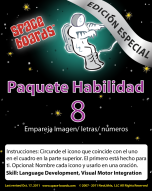 Spanish Special Edition Astronaut Series A-08 Match Pictures, Letters & Numbers