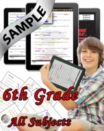 Sample Bundle 6th Grade: Math, Science, Lang. Arts & Social Studies