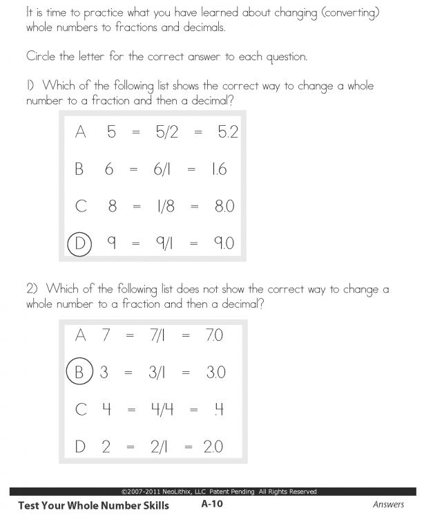 Sample 6th Grade Math Rational Numbers